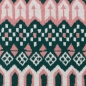 Preview: Jersey Jaquard "Fair Isle" Käselotti grün | rosa